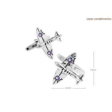 Gemelos con forma de avión spitfire