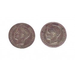 Gemelos Monedas españolas de Alfonso XIII