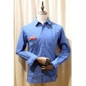 Camisa cubana - Guayabera - color azulón